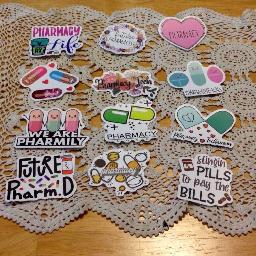 Pharmacist / Pharmaceutical Tech stickers bundle